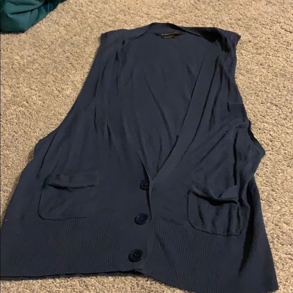 BCBG navy vest sweater